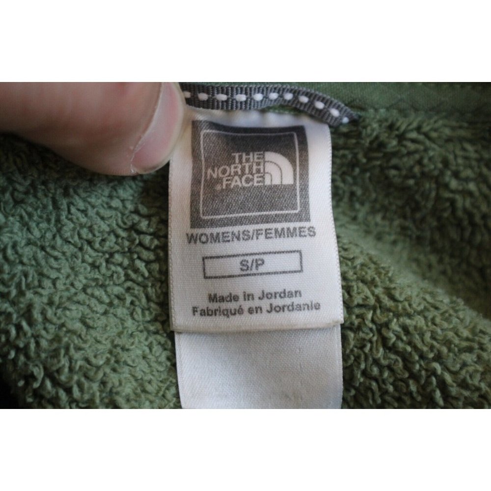 Women's Green North Face Fleece Small Petite Fleece Jacket - Picture 4 of 4